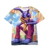 Impresión Digital 3D Mágico Circo Digital Fabricante Camiseta de Dibujos Animados Transpirable Personalizada Manga Corta Verano