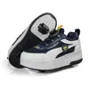 Zapatos para caminar de doble rueda invisibles Zapatos de patinaje sobre ruedas para estudiantes de niñas Zapatos con ruedas automáticos para niños Zapatos de deformación para niños