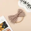 Nova Faixa de Cabeça Europeia e Americana para Crianças com Laço Estampada de Bolinhas Acessórios de Cabelo Fofa para Bebês Faixa Fina de Cabelo Elástica de Nylon