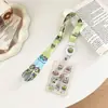 Serie C- Rana Cuerda Larga Transparente Telescópico Hebilla de Tirón Fácil Set de Tarjetas Tarjeta de Estudiante Tarjeta de Metro Tarjeta de Autobús Tarjeta de Trabajo Set de Tarjetas