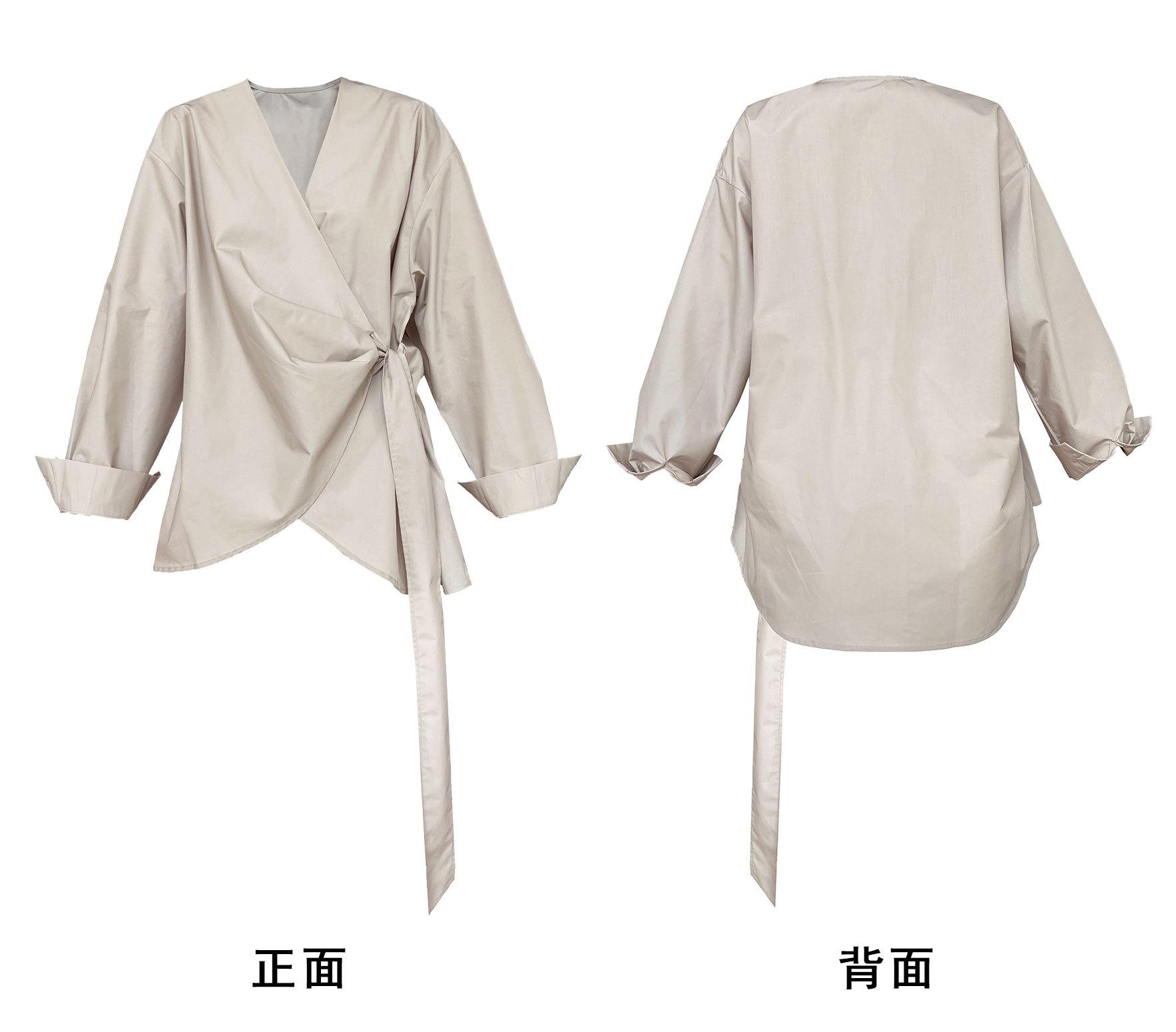 3色系带衬衫正反面
