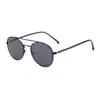 Marco Oval de Metal Transfronterizo Doble Puente Anti-UV Alta Calidad Clásico Retro Gafas de Sol para Mujer Gafas de Sol para Hombre Venta al por Mayor