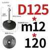 Varilla Niquelada Taza de Pie de Nylon Tornillo Accesorios de Perfil de Aluminio Soporte de Pie de Ajuste Direccional Tornillo para Piso M8-M24