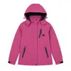 Nueva ropa de abrigo para niñas otoño/invierno 2026: Cortavientos tres en uno con capucha, forro de polar, engrosado y desmontable para niños mayores