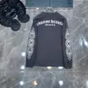 Marca Tendência Transfronteiriça 25 Novidade Camiseta de Manga Longa, Algodão Puro Fio Duplo, Peso Alto, Unissex, Peça Única Dropshipping