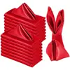 Guardanapos de Cetim Transfronteiriços, Decoração de Banquete de Casamento de Hotel de Luxo, Guardanapos de Tecido de Poliéster, Jogos Americanos, Toalhas de Mesa de Cetim, Caminhos de Mesa