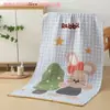 Toalla de baño de gasa de algodón puro de dibujos animados, gasa multicapa, suave y absorbente, adecuada para hombres y mujeres, uso doméstico, toalla de playa para adultos, 75*150 cm, disponible para venta al por mayor