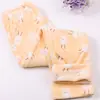Pijama de franela para mujer de otoño e invierno, engrosado y ensanchado, cálido, de forro polar de coral, con dibujos animados lindos, conjunto de ropa para casa, Venta al por mayor
