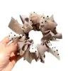 Scrunchie de Renda com Bolinhas Estilo Preguiçoso de Alta Qualidade para Mulheres, Elegante Acessório de Cabelo em Laço para Prender o Cabelo na Parte de Trás da Cabeça