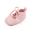 Zapatos de Estrella Princesa para Bebé de 0-1 Año Primavera y Otoño Suela Suave Zapatos para Bebé Puleather Con Cordones Combinan con Todo Zapatos para Niños Pequeños 2799
