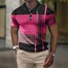 Camisa Polo Masculina de Alta Qualidade 2023 Nova Listrada Manga Curta