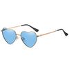 Gafas de sol metálicas retro con forma de corazón hechas a medida Jamie 8088 Gafas de sol polarizadas coreanas lindas con forma de corazón de melocotón para chicas