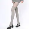 Medias Negras de Seda en Capas de Alta Elasticidad Anti-enganche para Chicas Atrevidas con Botas, Medias Blancas, Encaje Jacquard, Medias de Malla Plateadas