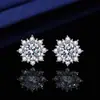 Transmisión en Vivo de Douyin Más Vendido Conjunto de Tres Piezas Girasol de Dos Quilates, Anillo de Lujo Incrustado con Diamantes, Collar, Pendientes, Accesorios de Moda