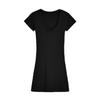 Vestido Francês Simples, Doce e Picante Sexy Decote U Grande Justo ao Quadril para Mulheres Verão Estilo Ins Preto Saia Curta