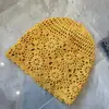 Chapéu de Crochê Feito à Mão com Ponto Vazado para Mulheres, Gorro de Verão Respirável para Cabeça Grande, Chapéu Frio para Afinar o Rosto