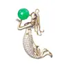 Broche de alta calidad, moda, elegante, lujo, elegante, corsage, sirena de agua dulce femenina, pin todo-partido, accesorios, en stock, venta al por mayor