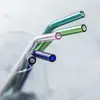 Canudos Coloridos de Vidro de Alto Acabamento em Estilo Ins para Chá com Leite, Café, Suco, Multi-Coloridos de Alto Borossilicato para Uso Doméstico