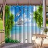 Cortina Ventana Pantalla Impermeable Exterior Comercio Exterior Transfronterizo Pabellón Moderno Amazon Transfronterizo Toldo Protector Solar Serie Bosque