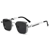 Gafas de Sol Futuristas Cyberpunk con Sentido Tecnológico Uv400 Marco Metálico Grande Cuadrado Hombres Gafas Steampunk Con Resorte