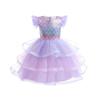 Sereia Puff Saia Estilo Comércio Exterior Europeu e Americano Vestido Princesa Estilo Meninas ins Malha Vestido de Noite Vestido Longo