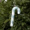 Producto nuevo transfronterizo colgante de espuma rojo y blanco bastón de caramelo pirulí árbol de Navidad decoración de ventana adorno colgante