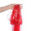 Decoração de fita com franjas arco-íris para festas de aniversário, fundo de casamento, cortina de porta, decoração de feriado, cortina de seda de chuva macaron