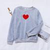 Otoño e invierno 2022, nueva ropa de estudiante de manga larga de terciopelo grueso y grueso, ropa de clase, marea, amor, parejas, camiseta, suéter, ropa de mujer, generación