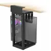 Soporte para torre de computadora de escritorio sin taladro debajo del escritorio, estante de suspensión para torre, soporte de soporte para torre, colgador flotante para torre de computadora