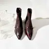 Moda Otoño e Invierno 2026 Botas de Mujer Elegantes Versátiles Puntera Puntiaguda Cortas Elásticas Adelgazantes Versátiles Tacón Grueso