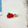 Bonito Pasador de Manzana Chica Gelatina Flequillo Ins Clip Lindo Clip Lateral Pasador de Manzana Niña Pinza de Pato Tocado
