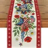 2026 Nuevo Camino de Mesa del Día de la Independencia Americana Estilo Americano Estampado de Estrellas Camino de Mesa de Lino Decoración del Hogar Mantel
