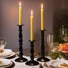 Vela de Ferro Forjado Colorida Estilo Retrô Americano Decoração de Mesa Coluna Romana Suporte para Vela Longa Presente Corporativo Cilindro