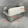 Bandeja sanitaria para gatos de acero inoxidable transfronteriza, entrada superior anti-salpicaduras, para sacar, inodoro para gatos, artículos para mascotas con cubierta de plástico