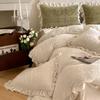 Francês High-end Milk Velvet Quatro peças Coral Velvet Inverno Warm-keeping Quilt Engrossado Colcha Capa Princesa Estilo Cama