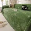 Tela Roja Festiva para Funda de Sofá, Universal para Todas las Estaciones, Toalla de Sofá de Chenilla de una Pieza, Cojín de Sofá de Boda, Funda de Sofá