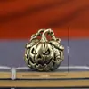 Colgante de Calabaza de Latón Artesanía Metálica, Accesorio para Pulsera y Collar, Adorno Decorativo de Halloween de 2.1 cm