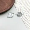 12 Tipos de Pingentes de Flor Rosa Vazada Duplos Pendurados Liga de Prata Antiga Pingentes para Pulseira de Miçangas Feita à Mão DIY Acessórios de Joias