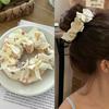 Dulce Liga para el Cabello Scrunchie para Mujeres, Satén de Alta Gama Estilo Coreano Versátil Cuerda para el Cabello, Suave Encaje Lunares Accesorio para el Cabello, Pañuelo Cuadrado para la Cabeza