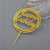 Pacote Atacado com 10 Toppers de Bolo em Acrílico, Inserções de Letras Pequenas para Decorações de Aniversário, Decorações Tendência para Confeitaria