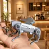 Chaveiro Criativo de Cachorro Robô Mecânico, Pingente Transformável de Cachorro Mecânico para Bolsa de Casal Acessório de Carro, Ornamento de Cachorro Robô