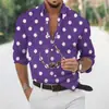 Camisa de Manga Larga de Moda Tendencia Estampado Digital 3D Nueva Primavera y Otoño Transfronteriza Aliexpress Fuente de Fábrica Estilo Coreano Corte Delgado