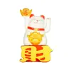Gato de la fortuna solar de 2 pulgadas moviendo la mano decoración de gato de la suerte decoración de pastel horneado decoración de coche Artículos de Año Nuevo regalo creativo cultural