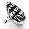 Anillo de Acero de Titanio Estilo Coreano Acero Inoxidable 316L Fundición Anillo para Dedo Medio Retro Anillo para Hombre Venta al por Mayor Creativo Circonita