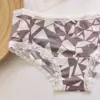 Precio Especial de Evento Pinkgirl Calzones Triángulo para Mujer con Ribete de Encaje, Nylon Elástico, Estampados, Secado Rápido, Directo de la Fábrica Fuente