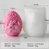 Molde de silicone para vela de aromaterapia de ovo de coelho da Páscoa Jiahuimei Molde manual de gesso para ovos estéreo