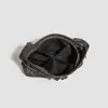 Bolso de Hombro Hobo Minimalista de Gamuza Negro Clásico Cierre de Nudo Dorado Vintage Cruzado Relajado para el Día a Día