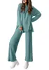 Comercio exterior transfronterizo Amazon Europeo y Americano 2026 ropa de mujer cómoda y elegante, cuello redondo holgada manga larga elástica pantalones largos ropa de estar