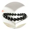 Pulsera de Obsidiana Negra Natural Cuentas de Obsidiana Negra Anillo Liso en Stock Pulsera de Obsidiana para Mayorista Cuentas de Obsidiana
