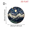 Letrero Circular de Madera Transfronterizo Retro Sol y Luna Montaña y Río Manualidades Creativas Personalizadas para Colgar en la Pared Decoraciones de Pared Estilo Nórdico
